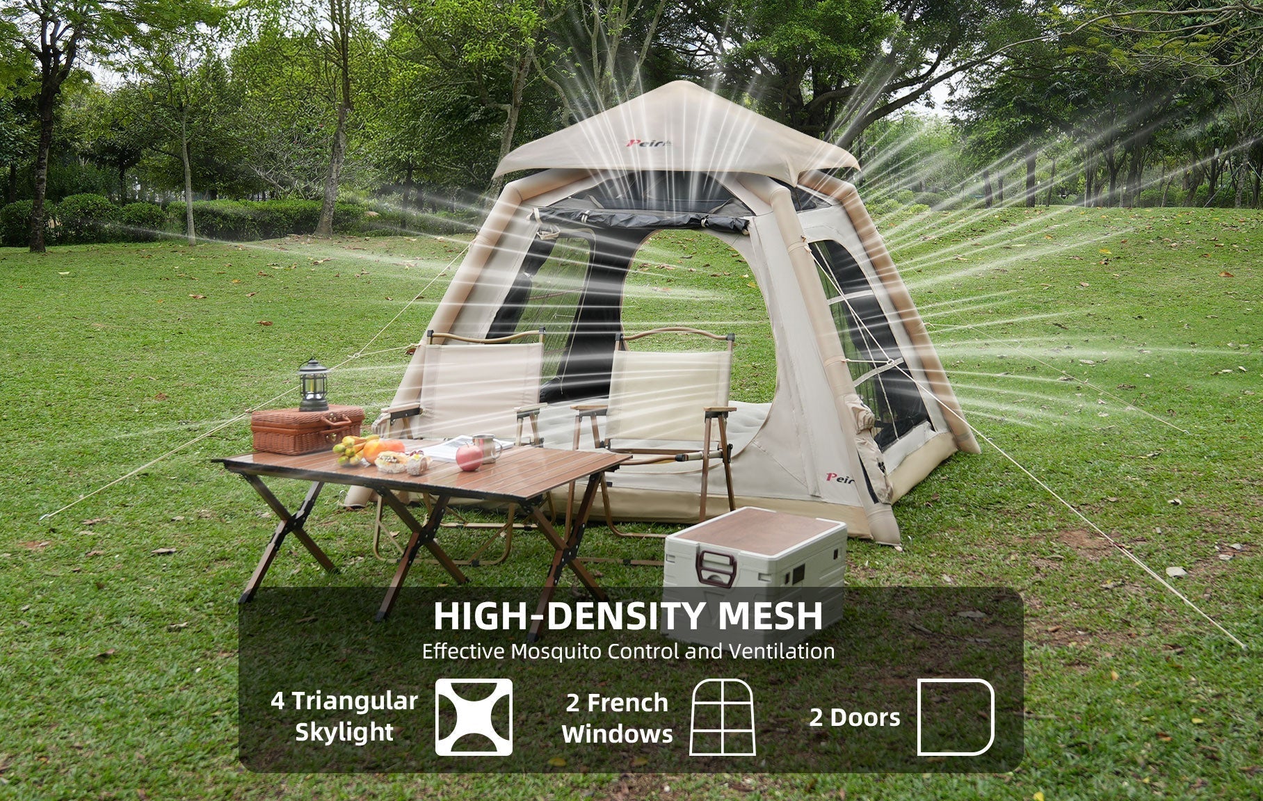 YUNYI NO.19 Tent: Nano-level waterproof grid fabric, innovative design, making outdoor life more comfortable