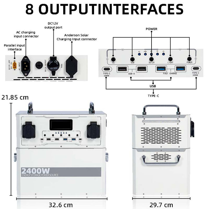 【Advance Sale】Peirhw Portable Power Station 2400W